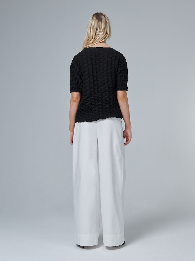 leem Black Plisse Top - Image 2 of 5