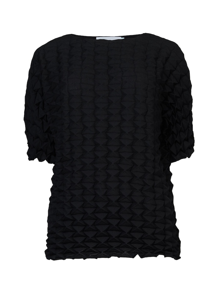 leem Black Plisse Top - Image 5 of 5