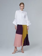 leem Cream Wide-Sleeve Poplin Shirt - Image 1 of 5