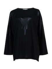 leem Black Foil Printed Batwing Sleeve Blouse - Image 6 of 6