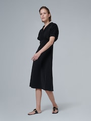 leem Black Batwing Sleeve Maxi Dress - Image 3 of 6