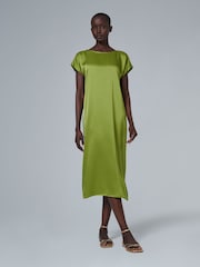 leem Green Open-Back Kaftan - Image 1 of 6