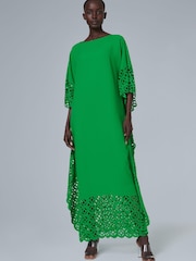 leem Green Laser-Cut Kaftan - Image 3 of 6