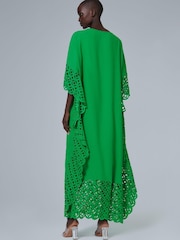 leem Green Laser-Cut Kaftan - Image 4 of 6