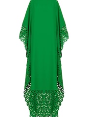 leem Green Laser-Cut Kaftan - Image 6 of 6