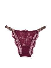 Victoria's Secret Kir Red Shine Strap Lace Bikini Knickers - Image 3 of 3