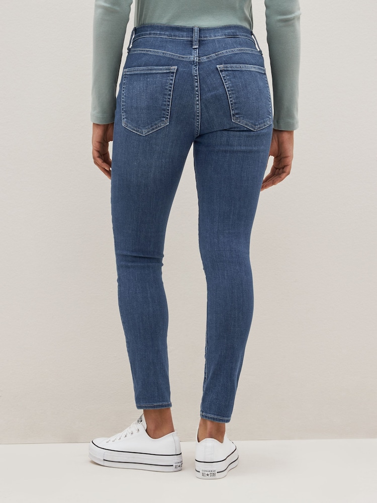 Gap Mid Indigo Blue High Waisted Stretch Skinny Jeans - Image 2 of 6