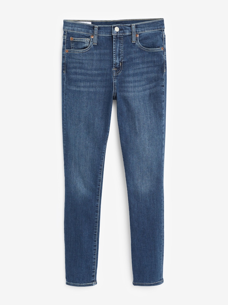 Gap Mid Indigo Blue High Waisted Stretch Skinny Jeans - Image 6 of 6