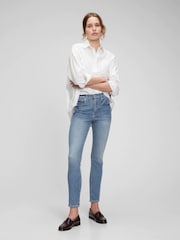 Gap Light Indigo Blue High Waisted Stretch Skinny Jeans - Image 1 of 2