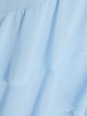 Quiz Light Blue Chiffon Frill Maxi Dress - Image 5 of 5