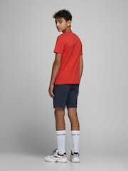 JACK & JONES JUNIOR Navy Printed Logo Sweat Short - Image 3 of 5