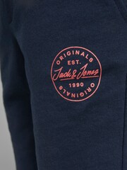 JACK & JONES JUNIOR Navy Printed Logo Sweat Short - Image 5 of 5