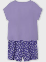Name It Purple Butterfly Short Sleeve Printed PJ Set - Image 3 of 5