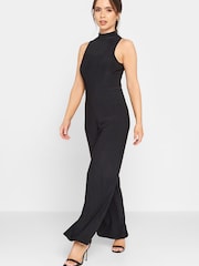 PixieGirl Petite Black Halter Wide Leg Jumpsuit - Image 1 of 4