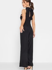 PixieGirl Petite Black Halter Wide Leg Jumpsuit - Image 3 of 4