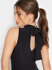 PixieGirl Petite Black Halter Wide Leg Jumpsuit - Image 4 of 4