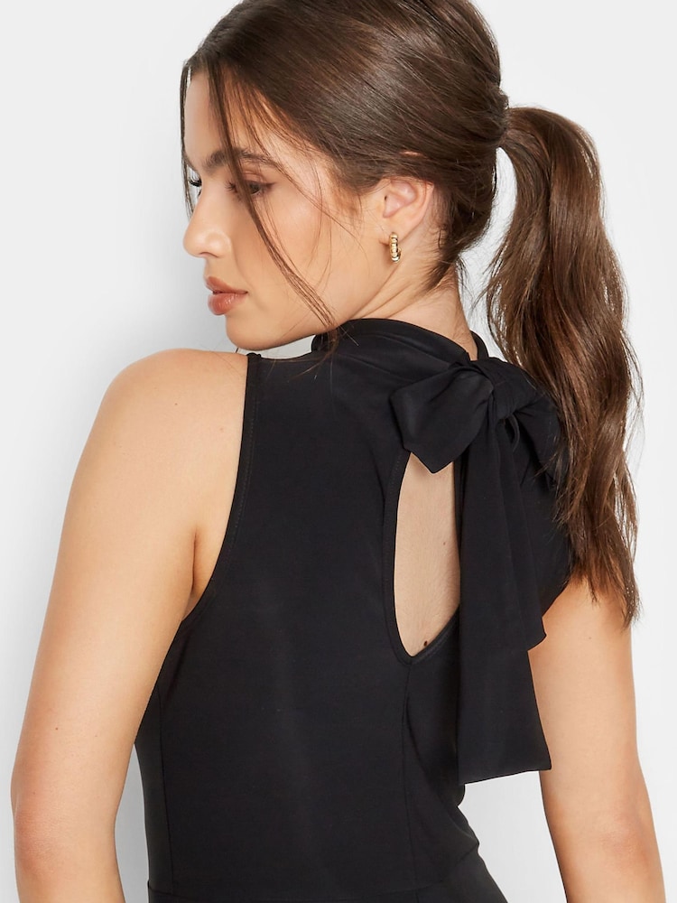PixieGirl Petite Black Halter Wide Leg Jumpsuit - Image 4 of 4