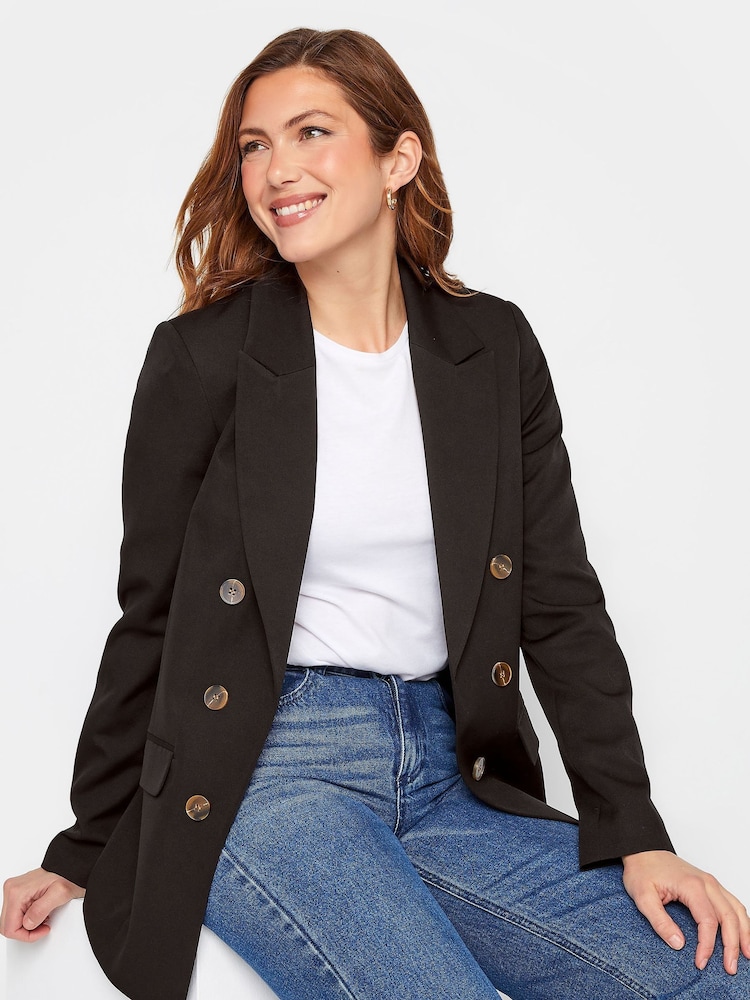 Schwarz - Long Tall Sally Zweireihiger Blazer - Bild 2 von 5 Schwarz - Long Tall Sally Zweireihiger Blazer - Bild 2 von 5