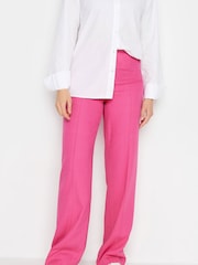 Long Tall Sally Pink Linen Trousers With A Touch Of Linen - Image 1 of 4