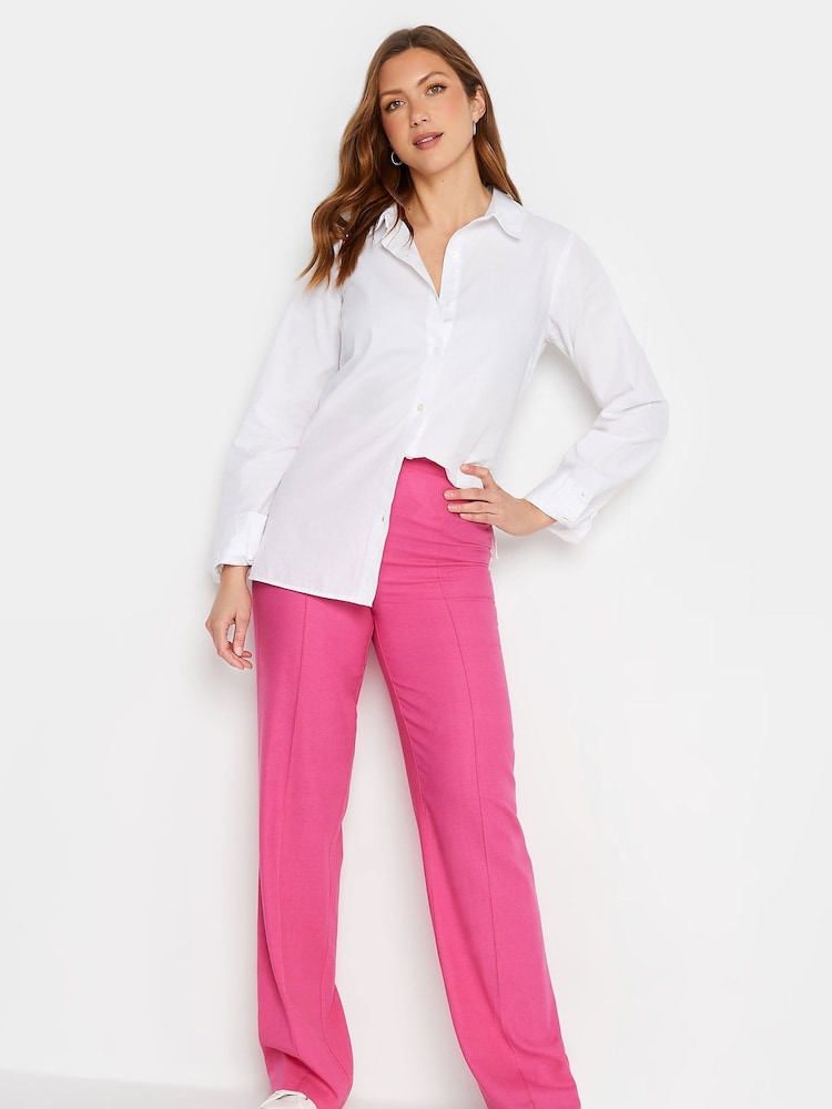 Long Tall Sally Pink Linen Trousers With A Touch Of Linen - Image 2 of 4
