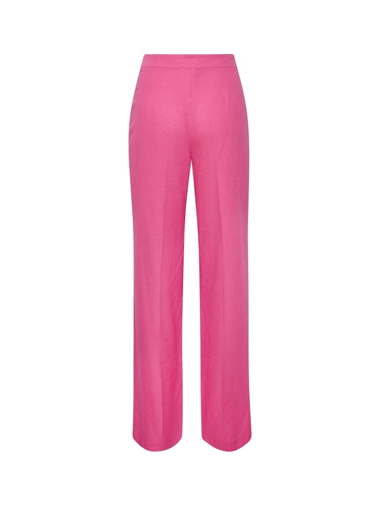 Long Tall Sally Pink Linen Trousers With A Touch Of Linen - Image 4 of 4