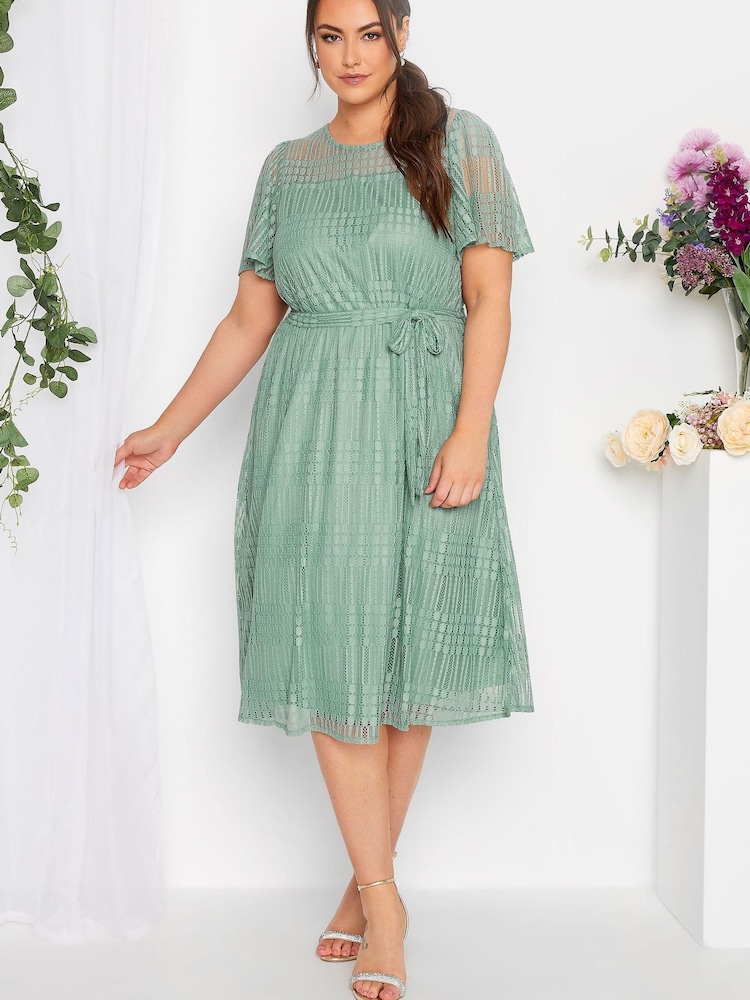 Grün - Yours Curve London Spitzenkleid - Bild 1 von 4