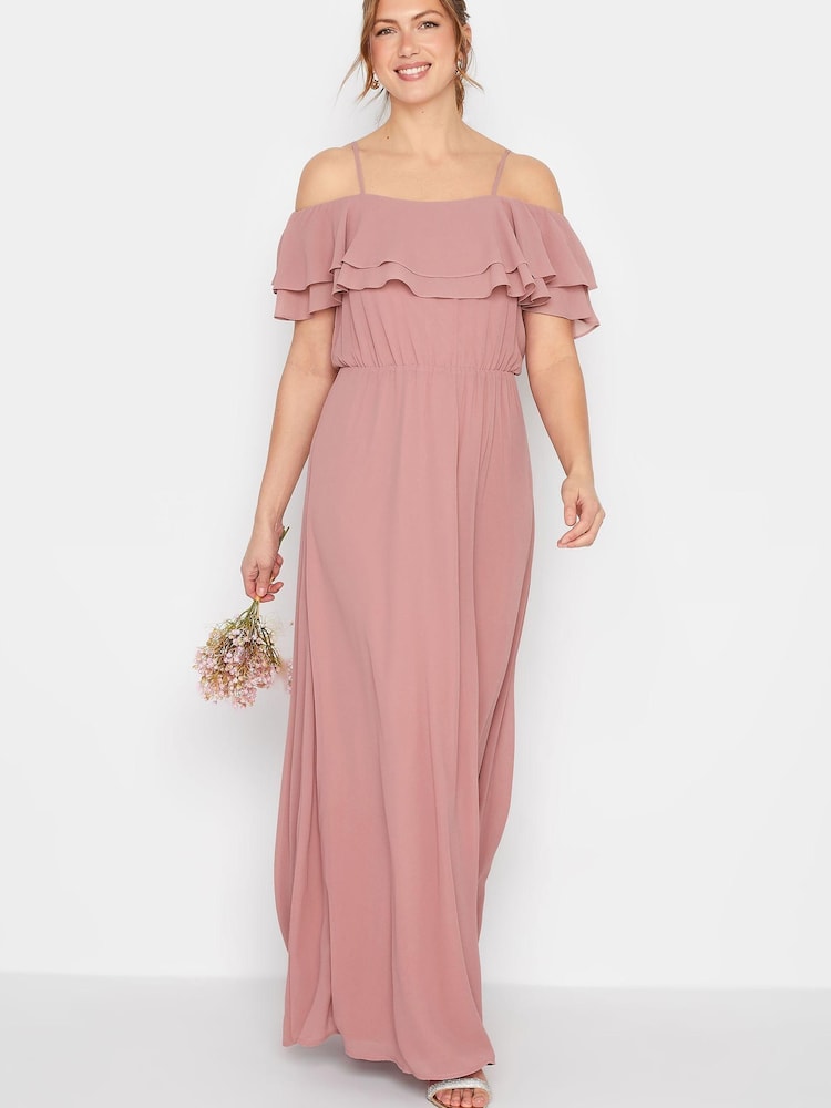 Розовый - Платье макси с оборками Long Tall Sally - Image 1 of 4
