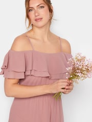 Розовый - Платье макси с оборками Long Tall Sally - Image 3 of 4