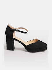 Yours Curve Black Extra-Wide Fit Platform Court Shoe - Image 3 of 5