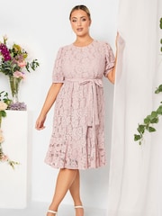 Pink - Yours Curve London Spitzenkleid - Bild 2 von 4