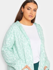 Yours Curve Green Luxury Hooded Faux Fur Jacket - Image 4 of 5