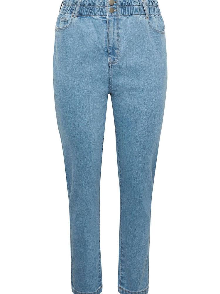 Niebieski - Jeansy Yours Curve o kroju mom fit z elastyczną talią - Image 4 of 5