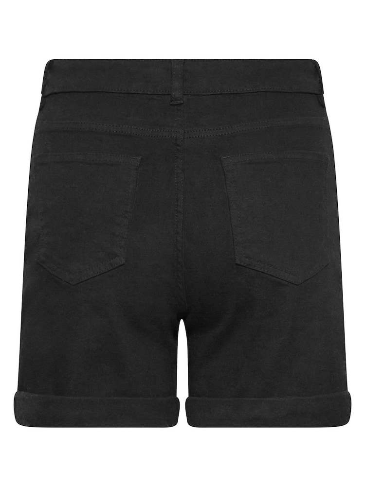 Черный - Шорты в винтажном стиле с отворотами Long Tall Sally - Изображение 4 из 4