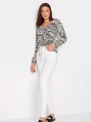 Long Tall Sally Black Ruched Long Sleeve Top - Image 3 of 5