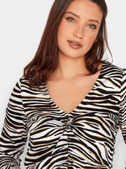 Long Tall Sally Black Ruched Long Sleeve Top - Image 5 of 5