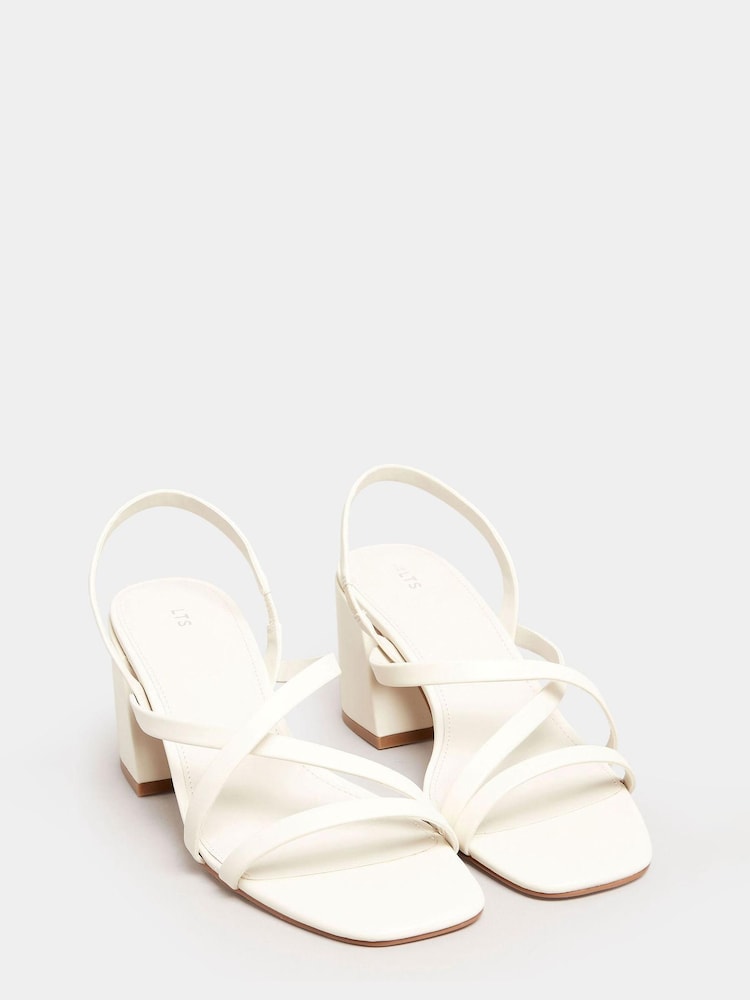 Weiß - Long Tall Sally Strippy Sandalen mit Blockabsatz - Bild 2 von 5