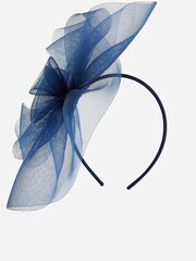 Lipsy Navy Blue Rose Fascinator Headband - Image 3 of 4