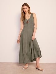 Mint Velvet Green Knit Midi Dress - Image 1 of 7