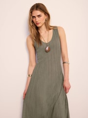 Mint Velvet Green Knit Midi Dress - Image 4 of 7