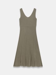 Mint Velvet Green Knit Midi Dress - Image 6 of 7