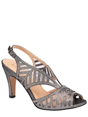 Lotus Footwear Grey Peep-Toe Slingback Sandals - Image 1 of 4