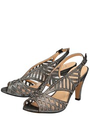 Lotus Footwear Grey Peep-Toe Slingback Sandals - Image 2 of 4