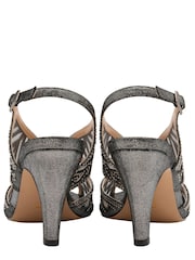 Lotus Footwear Grey Peep-Toe Slingback Sandals - Image 3 of 4