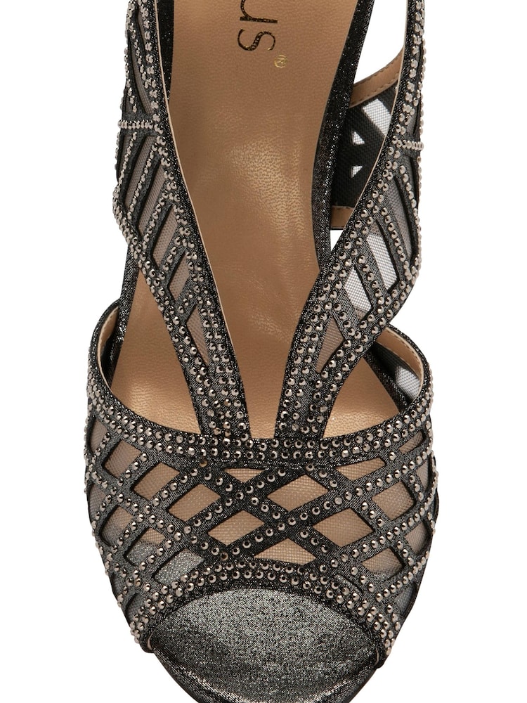 Lotus Footwear Grey Peep-Toe Slingback Sandals - Image 4 of 4