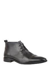 Lotus Footwear Black Leather Lace-Up Boots - Image 1 of 4