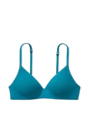 Victoria's Secret Evening Tide Blue Mini Logo Non Wired Lightly Lined Bra - Image 3 of 3