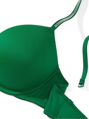 Victoria's Secret PINK Garnet Green Smooth With Shine Strap Super Push Up Bra - Image 4 of 4