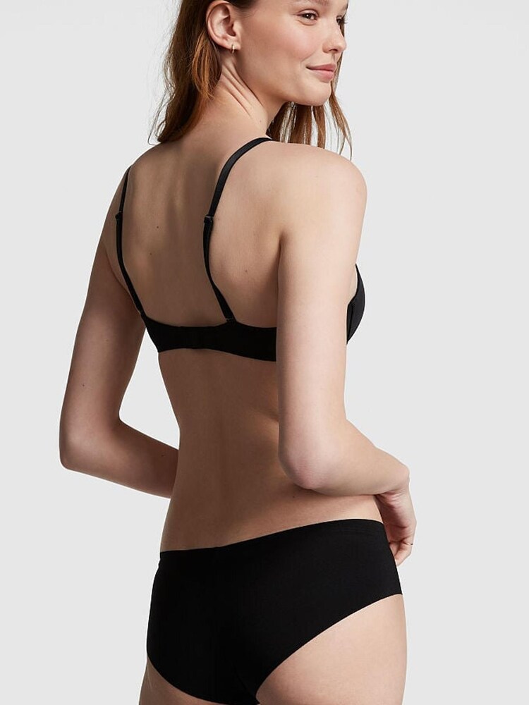 Victoria's Secret PINK Pure Black Logo Push Up Bra - Image 2 of 4 Victoria's Secret PINK Pure Black Logo Push Up Bra - Image 2 of 4