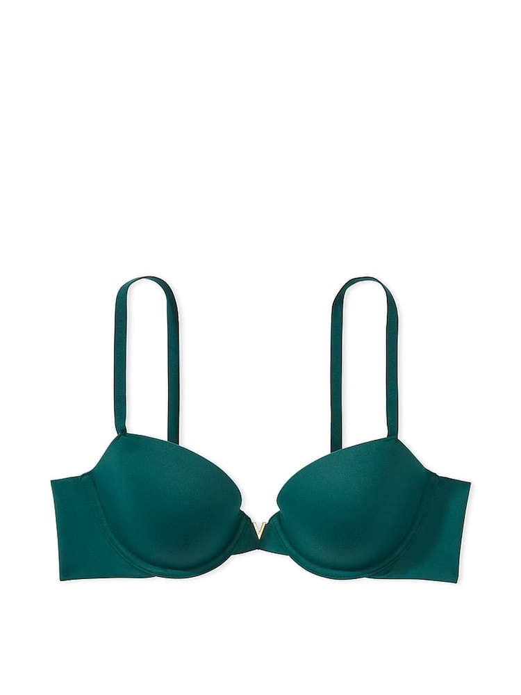 Victoria's Secret Black Ivy Green Smooth Lightly Lined Demi Bra - Image 2 of 2 Victoria's Secret Black Ivy Green Smooth Lightly Lined Demi Bra - Image 2 of 2