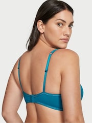 Victoria's Secret Evening Tide Blue Mini Logo Push Up T-Shirt Bra - Image 2 of 3